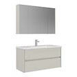 HABITAT ET JARDIN - Ensemble Meuble Vasque avec Miroir (2 Pièces) "Arno 100" - 100 x 45 x 52 cm - Cashmere - vignette