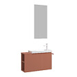 HABITAT ET JARDIN - Ensemble Meuble Vasque avec Miroir (2 Pièces) "Ferla 80" - 80 x 22 x 45 cm - Matte Cinnamon - vignette