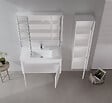 HABITAT ET JARDIN - Ensemble Meuble Vasque avec Miroir (2 Pièces) "Arno 100" - 100 x 45 x 52 cm - White - vignette