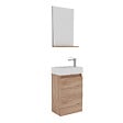 HABITAT ET JARDIN - Ensemble Meuble Vasque avec Miroir (2 Pièces) "Conza 45" - 45 x 26 x 75 cm - Oak - vignette