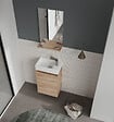 HABITAT ET JARDIN - Ensemble Meuble Vasque avec Miroir (2 Pièces) "Conza 45" - 45 x 26 x 75 cm - Oak - vignette