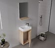 HABITAT ET JARDIN - Ensemble Meuble Vasque avec Miroir (2 Pièces) "Conza 45" - 45 x 26 x 75 cm - Oak - vignette