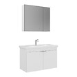 HABITAT ET JARDIN - Ensemble Meuble Vasque avec Miroir (2 Pièces) "Desna 90" - 90 x 45 x 58 cm - Matte White - vignette