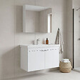HABITAT ET JARDIN - Ensemble Meuble Vasque avec Miroir (2 Pièces) "Desna 90" - 90 x 45 x 58 cm - Matte White - vignette