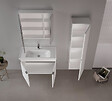 HABITAT ET JARDIN - Ensemble Meuble Vasque avec Miroir (2 Pièces) "Desna 90" - 90 x 45 x 58 cm - Matte White - vignette