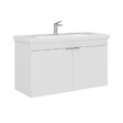 HABITAT ET JARDIN - Meuble Vasque "Desna 100" - 100 x 45 x 58 cm - Matte White - vignette