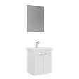 HABITAT ET JARDIN - Ensemble Meuble Vasque avec Miroir (2 Pièces) "Desna 50" - 50 x 38 x 58 cm - Matte White - vignette