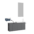 HABITAT ET JARDIN - Ensemble Meuble Vasque avec Miroir (2 Pièces) "Ferla 110" - 40 x 22 x 45 cm - Matte Grey - vignette