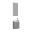 HABITAT ET JARDIN - Ensemble Meuble Vasque avec Miroir (2 Pièces) "Ferla 40" - 40 x 22 x 50 cm - Matte Mink - vignette