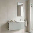 HABITAT ET JARDIN - Ensemble Meuble Vasque avec Miroir (2 Pièces) "Ferla 110" - 40 x 22 x 45 cm - Matte Cashmere - vignette