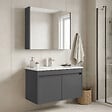 HABITAT ET JARDIN - Ensemble Meuble Vasque avec Miroir (2 Pièces) "Arno 85" - 85 x 45 x 52 cm - Grey - vignette