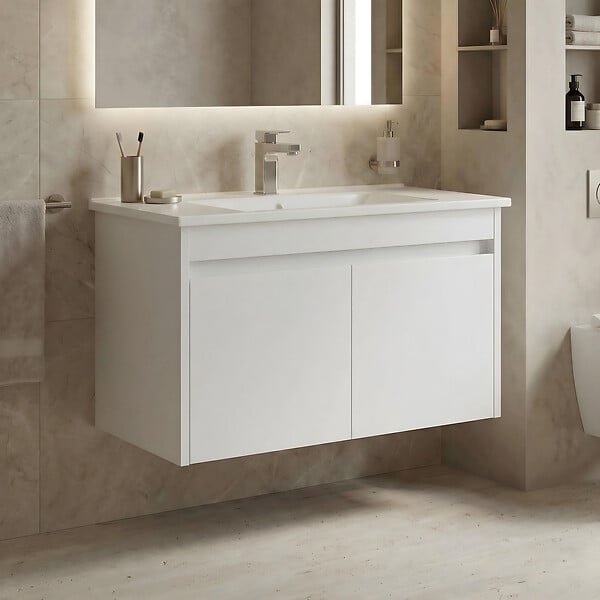 HABITAT ET JARDIN - Meuble Vasque "Arno 85" - 85 x 45 x 52 cm - White - large