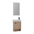 HABITAT ET JARDIN - Ensemble Meuble Vasque avec Miroir (2 Pièces) "Begonya 55" - 53 x 33 x 75 cm - Oak - vignette