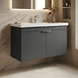 HABITAT ET JARDIN - Meuble Vasque "Desna 80" - 80 x 45 x 58 cm - Matte Anthracite - vignette