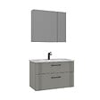 HABITAT ET JARDIN - Ensemble Meuble Vasque avec Miroir (2 Pièces) "Bari 85 v2" - 85 x 45 x 55 cm - Matte Cashmere - vignette