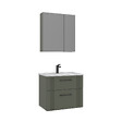 HABITAT ET JARDIN - Ensemble Meuble Vasque avec Miroir (2 Pièces) "Bari 65 v2" - 65 x 45 x 55 cm - Matte Green - vignette