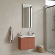 HABITAT ET JARDIN - Ensemble Meuble Vasque avec Miroir (2 Pièces) "Ferla 60" - 60 x 22 x 50 cm - Matte Cinnamon - vignette