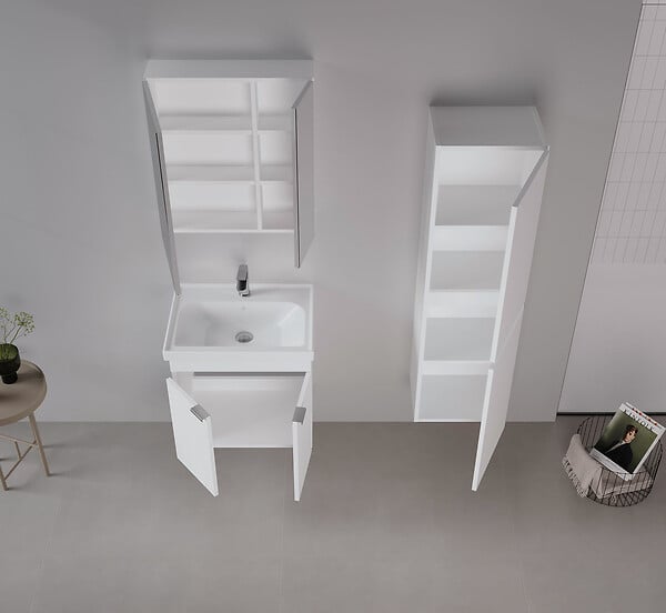 HABITAT ET JARDIN - Meuble Vasque "Desna 60" - 60 x 45 x 58 cm - Matte White - large