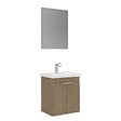 HABITAT ET JARDIN - Ensemble Meuble Vasque avec Miroir (2 Pièces) "Desna 50" - 50 x 38 x 58 cm - Oak - vignette
