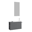 HABITAT ET JARDIN - Ensemble Meuble Vasque avec Miroir (2 Pièces) "Ferla 80" - 80 x 22 x 45 cm - Matte Grey - vignette