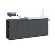 HABITAT ET JARDIN - Meuble Vasque "Ferla 110" - 110 x 22 x 45 cm - Matte Anthracite - vignette