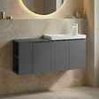 HABITAT ET JARDIN - Meuble Vasque "Ferla 110" - 110 x 22 x 45 cm - Matte Anthracite - vignette