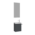 HABITAT ET JARDIN - Ensemble Meuble Vasque avec Miroir (2 Pièces) "Ferla 40" - 40 x 22 x 50 cm - Matte Anthracite - vignette