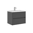HABITAT ET JARDIN - Meuble Vasque "Arno 65" - 65 x 45 x 52 cm - Anthracite - vignette