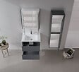 HABITAT ET JARDIN - Meuble Vasque "Arno 65" - 65 x 45 x 52 cm - Anthracite - vignette