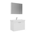 HABITAT ET JARDIN - Ensemble Meuble Vasque avec Miroir (2 Pièces) "Desna 80" - 80 x 45 x 58 cm - Matte White - vignette
