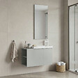 HABITAT ET JARDIN - Ensemble Meuble Vasque avec Miroir (2 Pièces) "Ferla 80" - 80 x 22 x 45 cm - Matte Cashmere - vignette