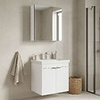 HABITAT ET JARDIN - Ensemble Meuble Vasque avec Miroir (2 Pièces) "Desna 60" - 60 x 45 x 58 cm - Matte White - vignette