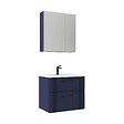 HABITAT ET JARDIN - Ensemble Meuble Vasque avec Miroir (2 Pièces) "Bari 65 v2" - 65 x 45 x 55 cm - Matte Navy Blue - vignette