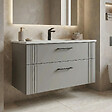 HABITAT ET JARDIN - Meuble Vasque "Bari 100 v2" - 100 x 45 x 55 cm - Matte Cashmere - vignette