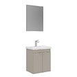 HABITAT ET JARDIN - Ensemble Meuble Vasque avec Miroir (2 Pièces) "Desna 50" - 50 x 38 x 58 cm - Sand - vignette