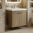 HABITAT ET JARDIN - Meuble Vasque "Desna 60" - 60 x 45 x 58 cm - Sonomo Oak - vignette