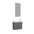 HABITAT ET JARDIN - Ensemble Meuble Vasque avec Miroir (2 Pièces) "Ferla 60" - 60 x 22 x 50 cm - Matte Grey - vignette