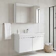 HABITAT ET JARDIN - Ensemble Meuble Vasque avec Miroir (2 Pièces) "Desna 100" - 100 x 45 x 58 cm - Matte White - vignette