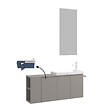 HABITAT ET JARDIN - Ensemble Meuble Vasque avec Miroir (2 Pièces) "Ferla 110" - 110 x 22 x 45 cm - Matte Mink - vignette