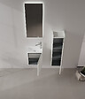 HABITAT ET JARDIN - Ensemble Meuble Vasque avec Miroir (2 Pièces) "Ferla 40" - 40 x 22 x 50 cm - Matte Cashmere - vignette