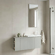 HABITAT ET JARDIN - Ensemble Meuble Vasque avec Miroir (2 Pièces) "Ferla 110" - 110 x 22 x 45 cm - Matte Cashmere - vignette