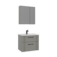 HABITAT ET JARDIN - Ensemble Meuble Vasque avec Miroir (2 Pièces) "Bari 65 v2" - 65 x 45 x 55 cm - Matte Cashmere - vignette