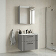 HABITAT ET JARDIN - Ensemble Meuble Vasque avec Miroir (2 Pièces) "Bari 65 v2" - 65 x 45 x 55 cm - Matte Cashmere - vignette