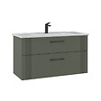 HABITAT ET JARDIN - Meuble Vasque "Bari 100 v2" - 100 x 45 x 55 cm - Matte Green - vignette