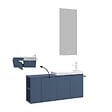 HABITAT ET JARDIN - Ensemble Meuble Vasque avec Miroir (2 Pièces) "Ferla 110" - 110 x 22 x 45 cm - Matte Blue - vignette