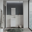 HABITAT ET JARDIN - Ensemble Meuble Vasque avec Miroir (2 Pièces) "Conza 45" - 45 x 26 x 75 cm - White - vignette