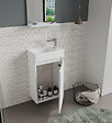 HABITAT ET JARDIN - Ensemble Meuble Vasque avec Miroir (2 Pièces) "Conza 45" - 45 x 26 x 75 cm - White - vignette