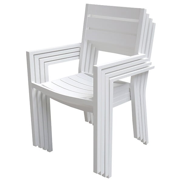 HAPPY GARDEN - Salon de jardin VENEZIA extensible 132/264 en aluminium blanc - 10 places - large