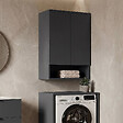 HABITAT ET JARDIN - Armoire de Salle de Bain "Bosco Lume 70" - 70 x 36 x 100 cm - Matte Anthracite - vignette
