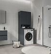 HABITAT ET JARDIN - Armoire de Salle de Bain "Bosco Lume 70" - 70 x 36 x 100 cm - Matte Anthracite - vignette